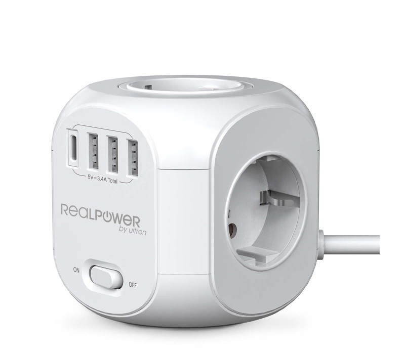 RealPower PowerBox 431 | Schuko-Ladewürfel mit USB-Ports