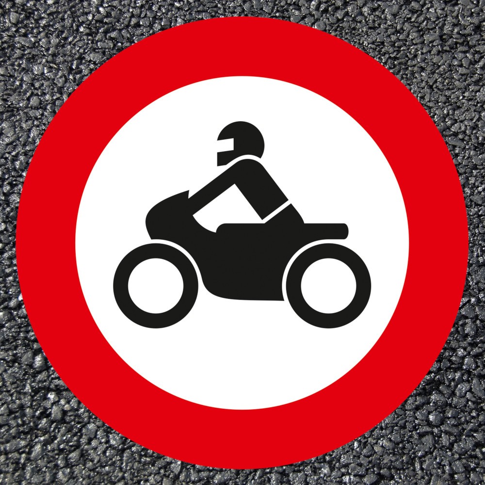 BORNIT Verkehrszeichen VZ 255 Verbot für Krafträder