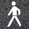 BORNIT Piktogramm Fußgänger (aus VZ133) (RMS), weiß