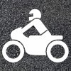 BORNIT Piktogramm Motorradfahrer (RMS), weiß, 1000x700mm, 5Stück