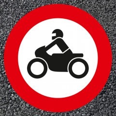 BORNIT Verkehrszeichen VZ 255 Verbot für Krafträder