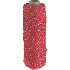 Maurer- und Fliesenlegerschnur, rot-weiß, 2mm x 100m
