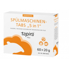 TAPIRA Plus Spülmaschinen-Tabs 5in1 - phosphatfrei, 60Stück