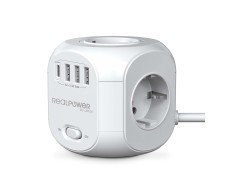 RealPower PowerBox 431 | Schuko-Ladewürfel mit USB-Ports
